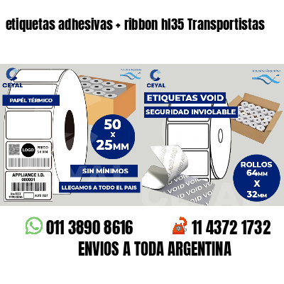 etiquetas adhesivas   ribbon hl35 Transportistas