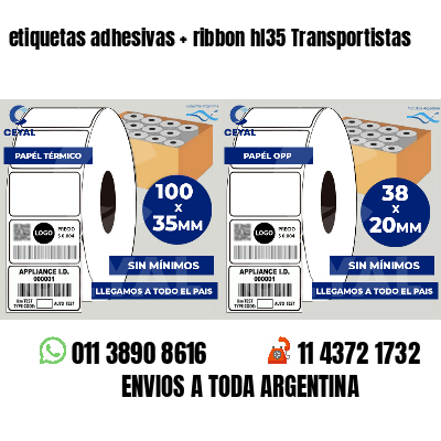 etiquetas adhesivas   ribbon hl35 Transportistas