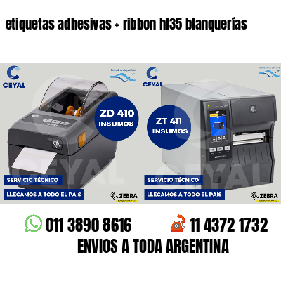 etiquetas adhesivas   ribbon hl35 blanquerías
