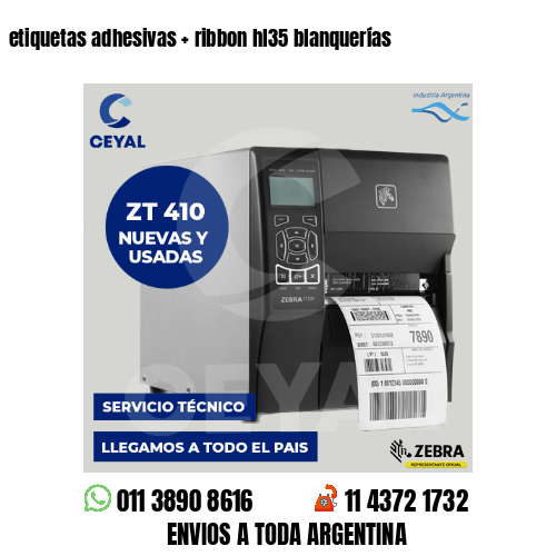 etiquetas adhesivas   ribbon hl35 blanquerías
