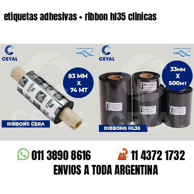 etiquetas adhesivas   ribbon hl35 clinicas