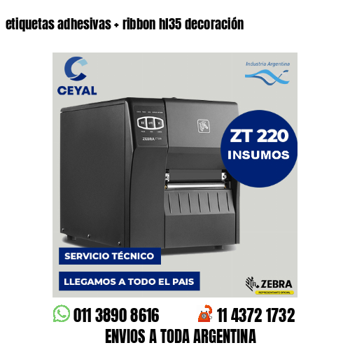 etiquetas adhesivas   ribbon hl35 decoración