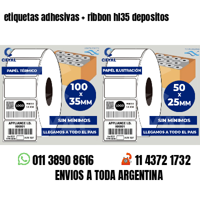 etiquetas adhesivas   ribbon hl35 depositos
