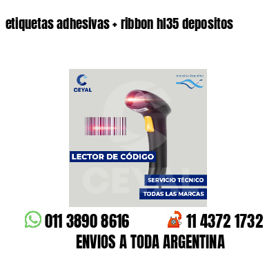 etiquetas adhesivas   ribbon hl35 depositos