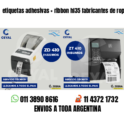 etiquetas adhesivas   ribbon hl35 fabricantes de ropa
