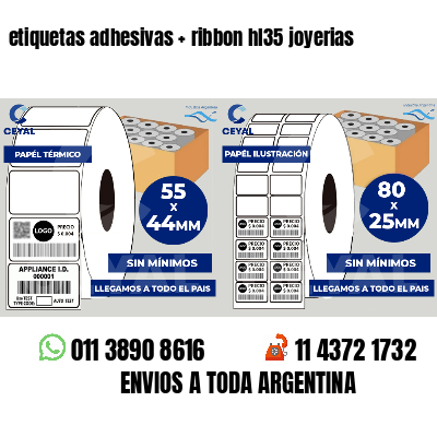 etiquetas adhesivas   ribbon hl35 joyerias