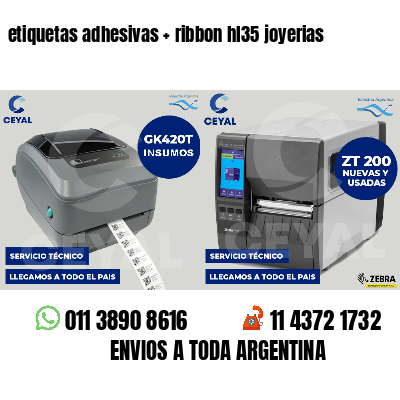 etiquetas adhesivas   ribbon hl35 joyerias