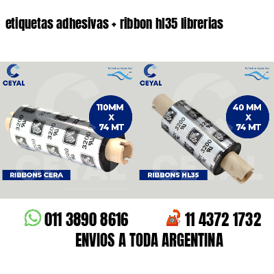 etiquetas adhesivas   ribbon hl35 librerias
