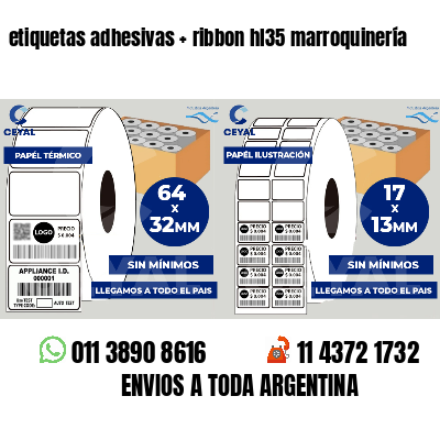 etiquetas adhesivas   ribbon hl35 marroquinería
