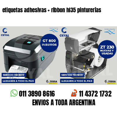 etiquetas adhesivas   ribbon hl35 pinturerías