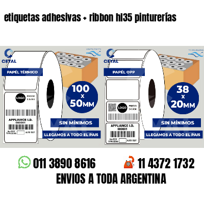 etiquetas adhesivas   ribbon hl35 pinturerías