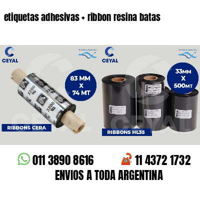 etiquetas adhesivas   ribbon resina batas