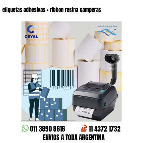 etiquetas adhesivas   ribbon resina camperas