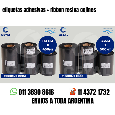 etiquetas adhesivas   ribbon resina cojines