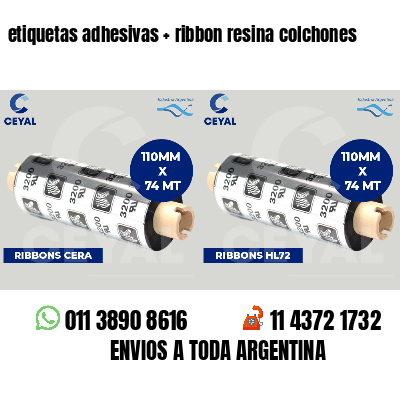 etiquetas adhesivas   ribbon resina colchones