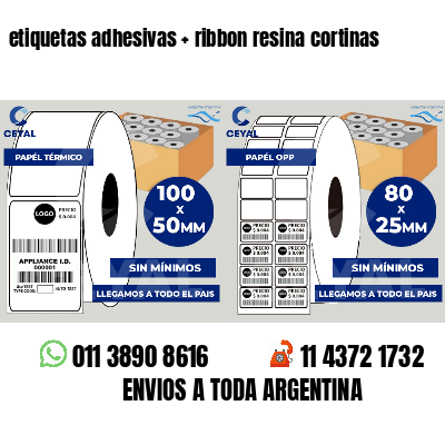 etiquetas adhesivas   ribbon resina cortinas