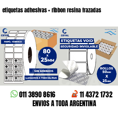 etiquetas adhesivas   ribbon resina frazadas