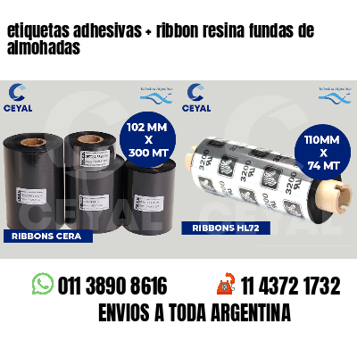 etiquetas adhesivas   ribbon resina fundas de almohadas