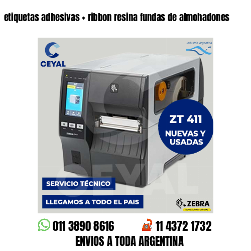 etiquetas adhesivas   ribbon resina fundas de almohadones