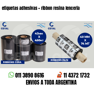 etiquetas adhesivas   ribbon resina lenceria
