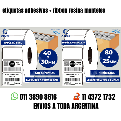 etiquetas adhesivas   ribbon resina manteles