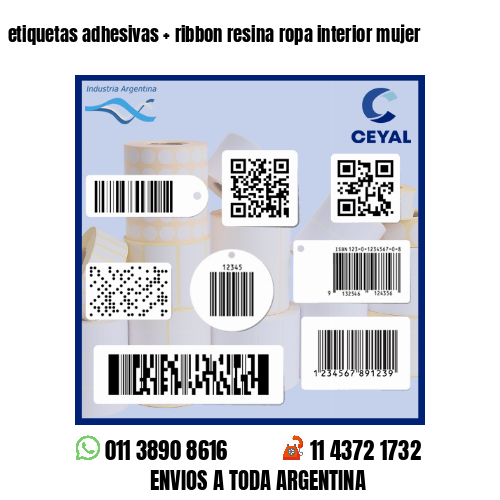 etiquetas adhesivas   ribbon resina ropa interior mujer