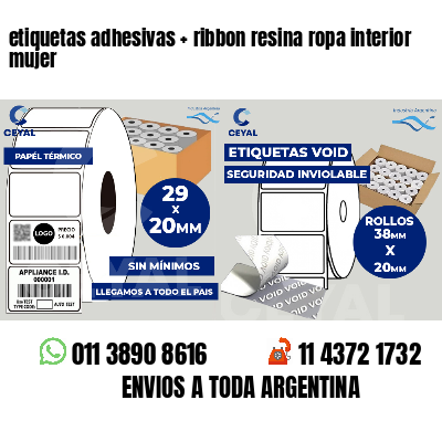 etiquetas adhesivas   ribbon resina ropa interior mujer