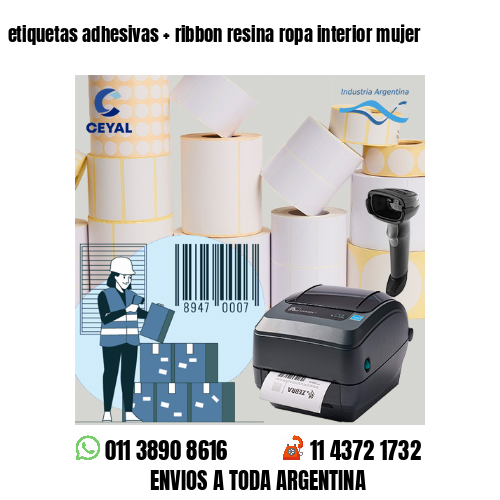 etiquetas adhesivas   ribbon resina ropa interior mujer