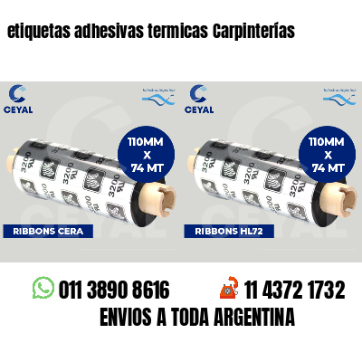 etiquetas adhesivas termicas Carpinterías