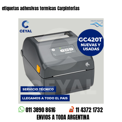 etiquetas adhesivas termicas Carpinterías