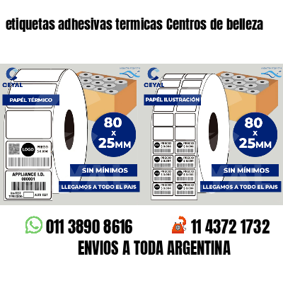 etiquetas adhesivas termicas Centros de belleza