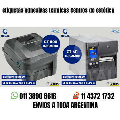 etiquetas adhesivas termicas Centros de estética