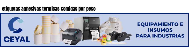 etiquetas adhesivas termicas Comidas por peso