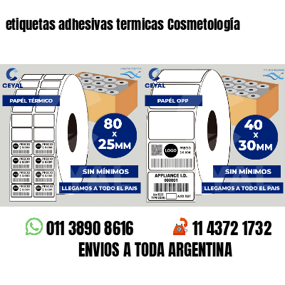 etiquetas adhesivas termicas Cosmetología