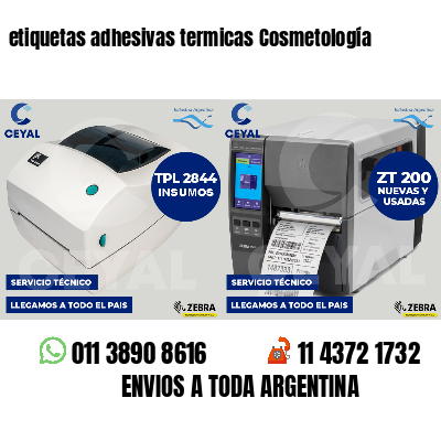 etiquetas adhesivas termicas Cosmetología