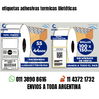 etiquetas adhesivas termicas Dietéticas