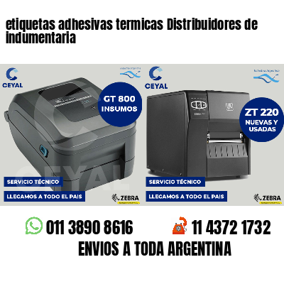 etiquetas adhesivas termicas Distribuidores de indumentaria