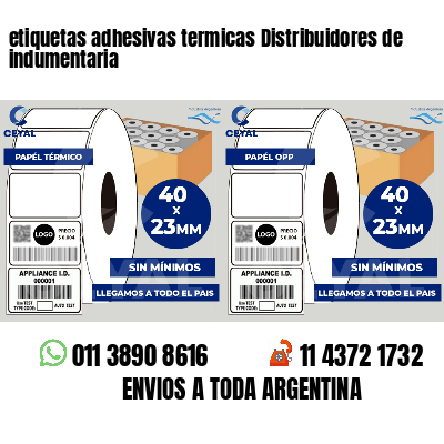 etiquetas adhesivas termicas Distribuidores de indumentaria