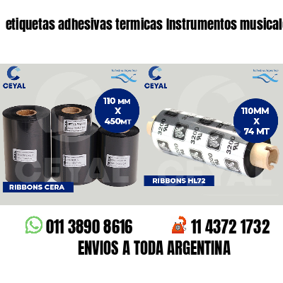 etiquetas adhesivas termicas Instrumentos musicales