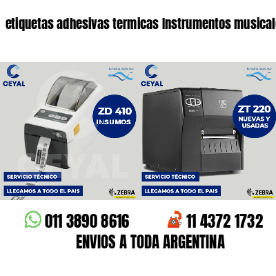 etiquetas adhesivas termicas Instrumentos musicales