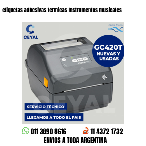 etiquetas adhesivas termicas Instrumentos musicales