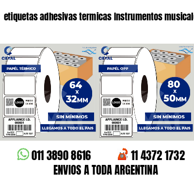 etiquetas adhesivas termicas Instrumentos musicales