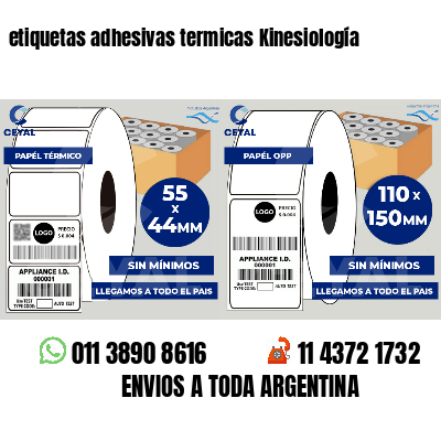 etiquetas adhesivas termicas Kinesiología