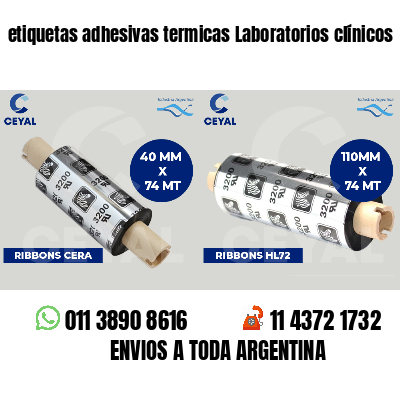 etiquetas adhesivas termicas Laboratorios clínicos