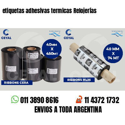 etiquetas adhesivas termicas Relojerías