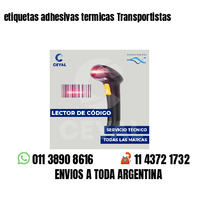 etiquetas adhesivas termicas Transportistas