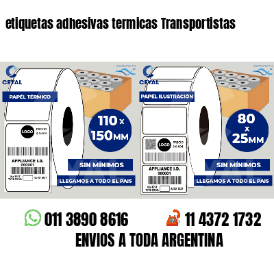 etiquetas adhesivas termicas Transportistas