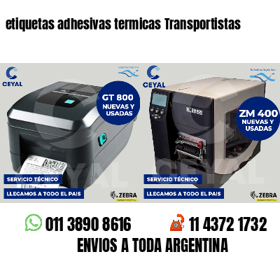 etiquetas adhesivas termicas Transportistas