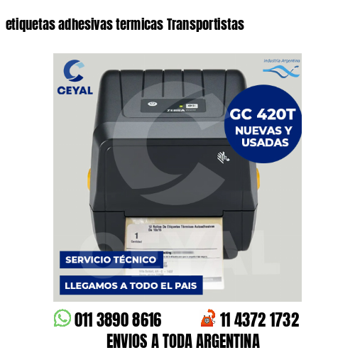 etiquetas adhesivas termicas Transportistas