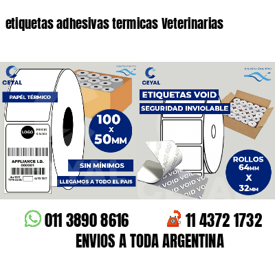 etiquetas adhesivas termicas Veterinarias